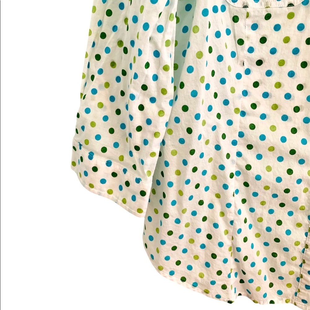 Willi Smith Polka Dot Button Down Top - image 3